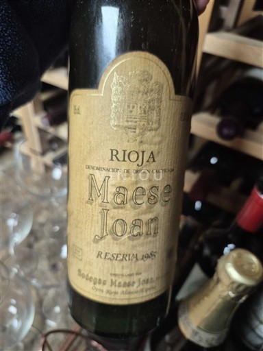 Wines Rouge sec Reserva Bodegas Maese Joan 1985 Spain Rioja DO