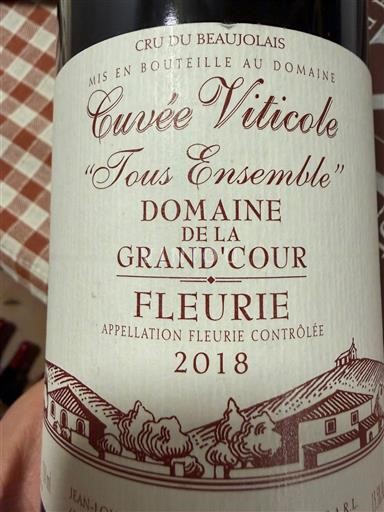 Божоле Фльорі Domaine La Grand'Cour Tous Ensemble 2018