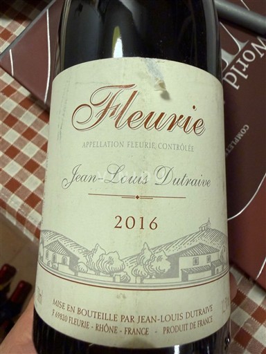 Божоле Фльорі Jean-Louis Dutraive 2016