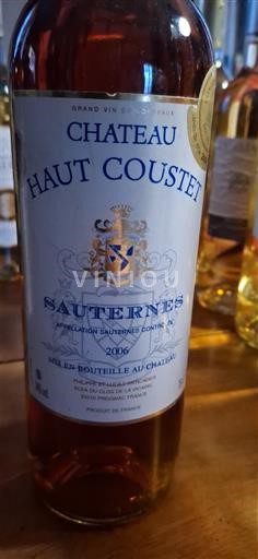 Bordeaux Sauternes Château Haut Cousatet 2006