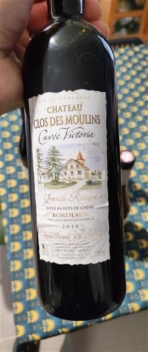 Bordeaux Château Clos des Moulins Victoria 2010