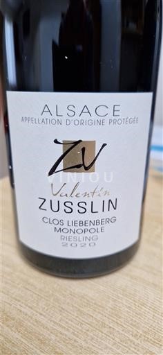 Ельзас Valentin Zusslin Clos Liebenberg Monopole 2020