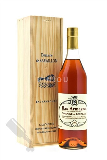 Armagnac XO Domaine de Baraillon  Baraillon 25a - 1999 Ranska Lounais-Ranska Bas-Armagnac