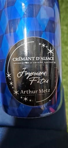 Alsace Alsace-kuohuviini Arthur Metz Joyeuses Fêtes Ei vuosikertaa