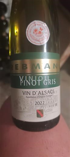 Vin Blanc sec Dreben 2022 France Alsace Vin de France