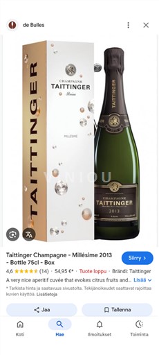 Samppanja Taittinger Millésimé 2013