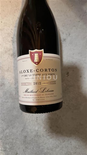 Бургундія Aloxe-Corton Premier Cru Maillard Lemaire 1er Cru La Toppe aux Verts 2012