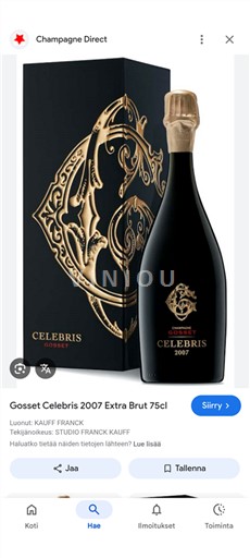 Samppanja Gosset Celebris Extra Brut 2007