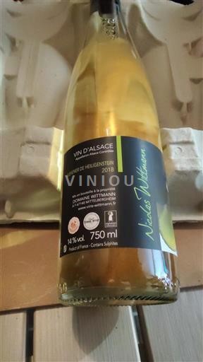 Vin Blanc sec Gewurz de Heiligenstein Nicolas wittmann 2018 France Alsace Vin de France