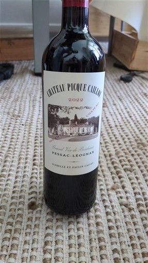 Bordeaux Pessac-Léognan Château Pique Caillou 2022
