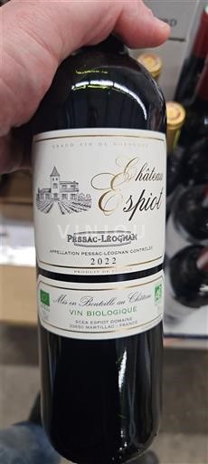 Bordoja Pessac-Léognan Château Espiet 2022