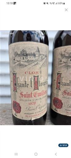 Bordeaux Saint-Émilion Clos Chante l'alouette 1978