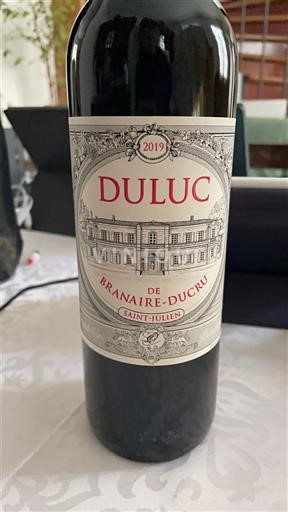 Rượu vang Rouge sec Duluc 2019 Pháp Bordeaux Saint-Julien AOC