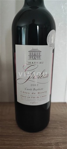 Bordeaux Côtes-de-bourg Château Grateau Baptiste 2012