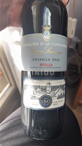 Wines Rouge sec Rioja Santiago Crianza Marqués de la Concordia 2022 Spain Rioja DO
