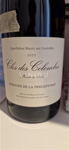 Roussillon Maury Sec Domaine La Préceptorie Clos des Colombes 2023