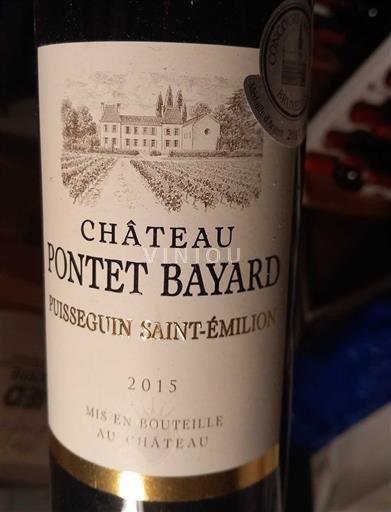 Bordeaux Puisseguin-Saint-Émilion Château Pontet Bayard 2015