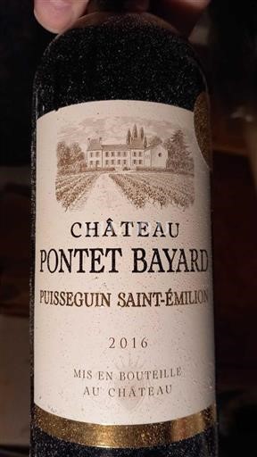 Bordeaux Puisseguin-Saint-Émilion Château Pontet Bayard 2016