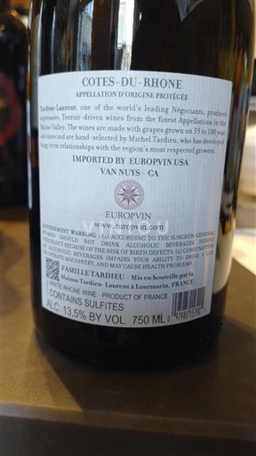 Rhônetal Côtes du Rhône Famille Tardieu Ohne Jahrgang