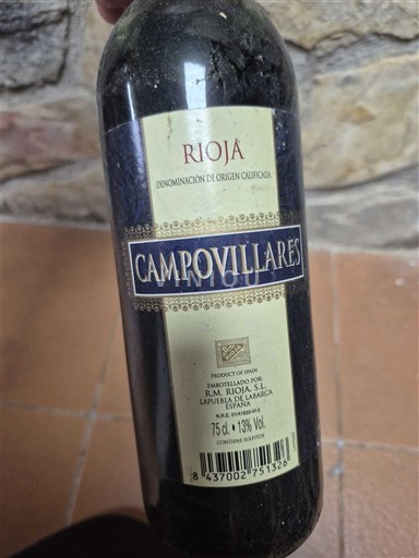 Wines Rouge sec Campovillares 1998 Spain Rioja DO