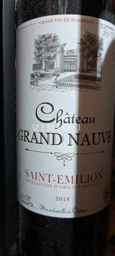 Bordeaux Saint-Émilion Château Grand Nauve 2018