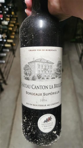Bordeaux Bordeaux Supérieur Château Canton La Brillet 2016