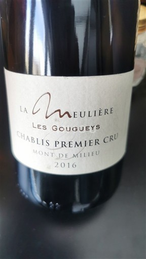 Бургундія Chablis Premier Cru La Meulière Les Gougueys Mont de Milieu 2016