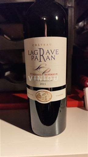 Бордо Бордо Суперіор Château Lagrave Paran Géraldine 2011