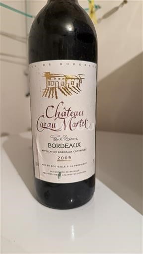 Bordeaux Château Cazau Martet 2005