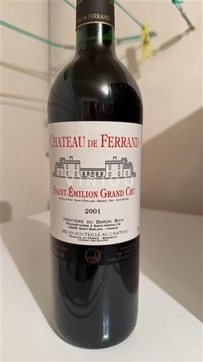 Víno Rouge sec Château Ferrand 2001 Francie Bordeaux Saint-Émilion Grand Cru AOC Grand Cru