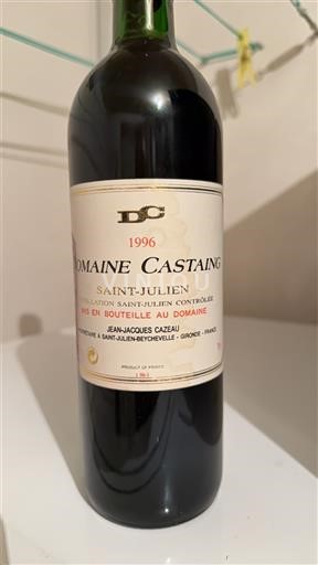 Vin Rouge sec Domaine Castaing 1996 France Bordeaux Saint-Julien AOC