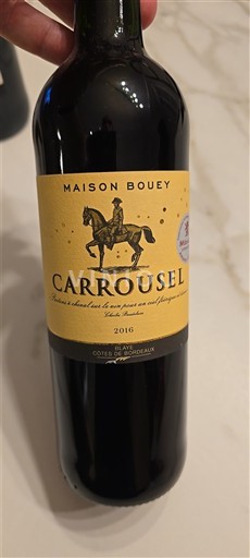 Bordeaux Côtes-de-Bordeaux Maison Bouey Carrousel 2016