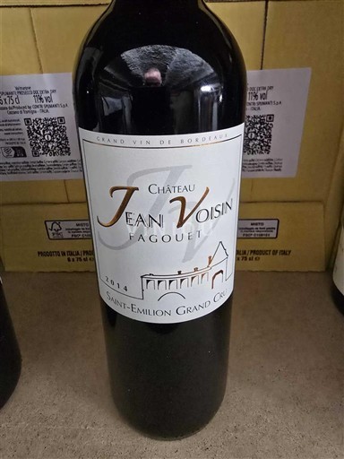 Vine Rouge sec Fagouet Château Jean Voisin 2014 Frankrig Bordeaux Saint-Émilion Grand Cru AOC Grand Cru