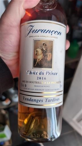 Sydvestfrankrig Jurançon Cave de Gan Choix du Prince 2016