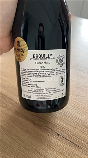 Божоле Бруїйї Nicolas Boudeau Au Fatin Garanches 2023