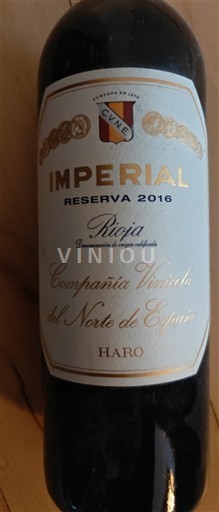 Wines Rouge sec Imperial Reserva Compañía Vinícola del Norte de España 2016 Spain Rioja DO