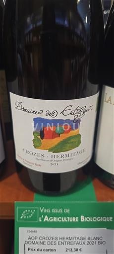 Thung lũng Rhône Crozes-hermitage Domaine S Entrefaux 2021