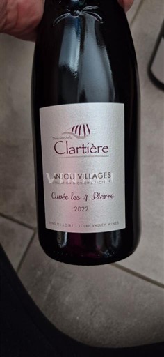 Луарська долина Анжу Віллаж Domaine La Clartière les 4 Pierre 2022