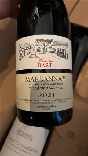 Burgundy Marsannay Domaine Bart Au Champ Salomon 2021