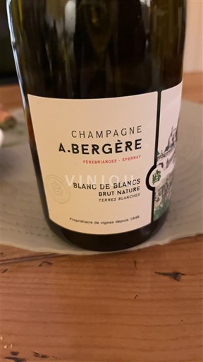 Samppanja A. Bergère Blanc de Blancs Brut Nature Terres Blanches Ei vuosikertaa