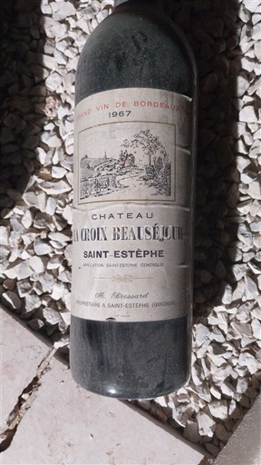 Viner Rouge sec Château La Croix Beauséjour 1967 Frankrike Bordeaux Saint-Estèphe AOC