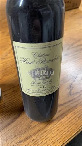 Bordeaux Saint-Émilion Château Haut Baradez 2012