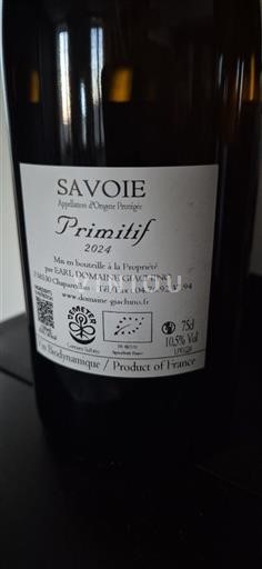 Savoie và Bugey Savoie (rượu vang) Domaine Giachino Primitif 2024