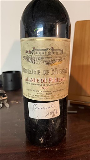 Vini Rouge sec Domaine Musset 1997 Francia Bordeaux Lalande-de-Pomerol AOC