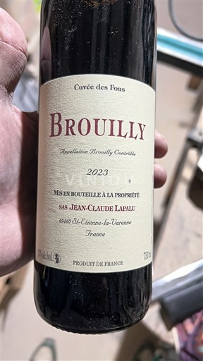 Божоле Бруїйї Jean-Claude Lapalu des Fous 2023