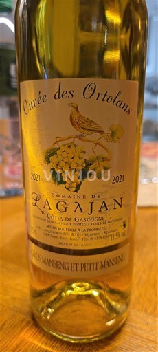 Sydväst Côtes de Gascogne Domaine Lagajan des Ortolans 2021
