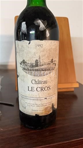 Vine Rouge sec Château Le Cros 1992 Frankrig Bordeaux Puisseguin-saint-émilion AOC