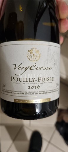 Бургундія Пуйї-Фюїсе Vergécosse 2016