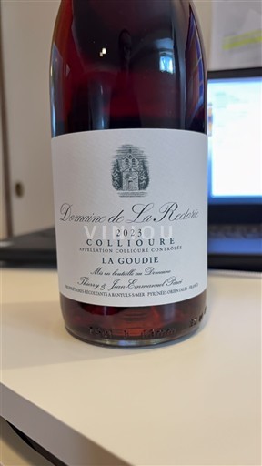 Roussillon Collioure Domaine La Rectorie La Goudie 2023