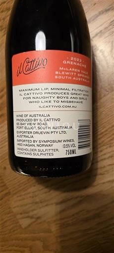 Південна Австралія Макларен Вейл Il Cattivo 2023